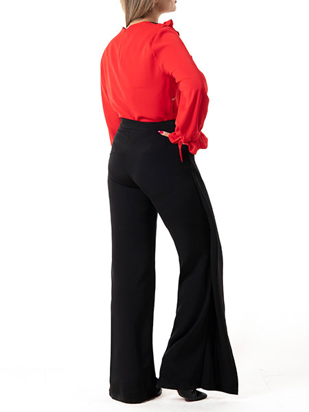 شلوار پارچه ای زنانه مجلسی کرپ پلاسما مدل تاتینا