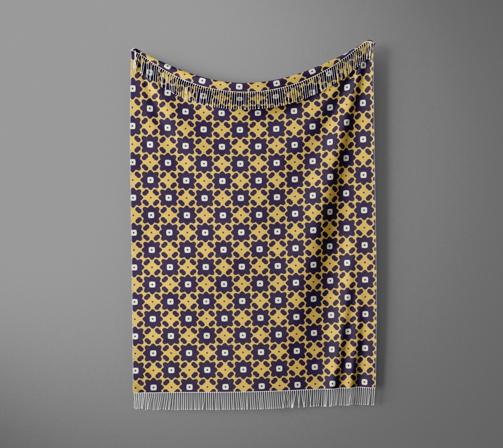 شال مبل ریش دار sofa shawl 101