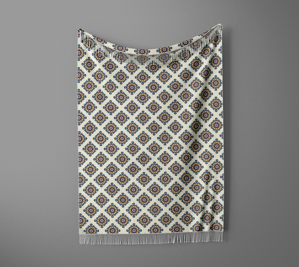 شال مبل ریش دار sofa shawl 103