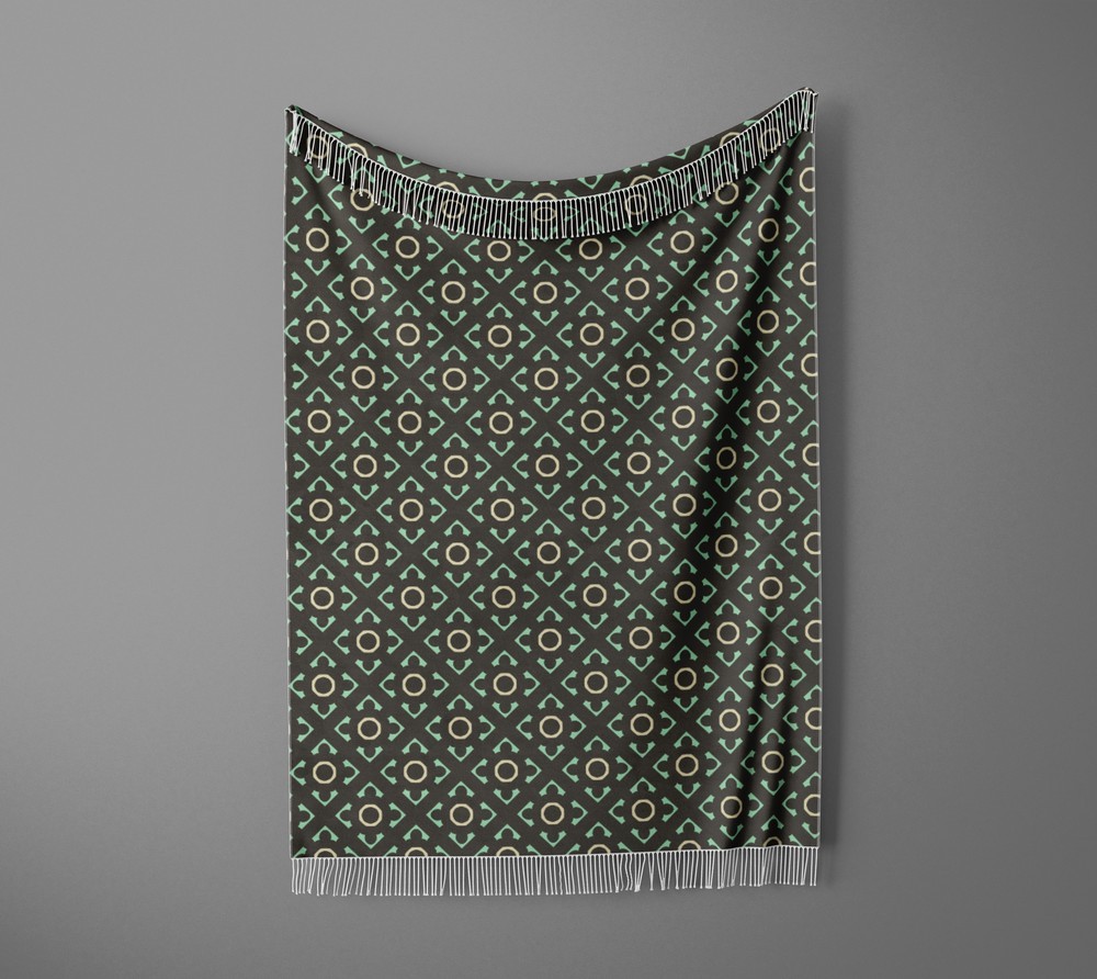 شال مبل ریش دار sofa shawl 104