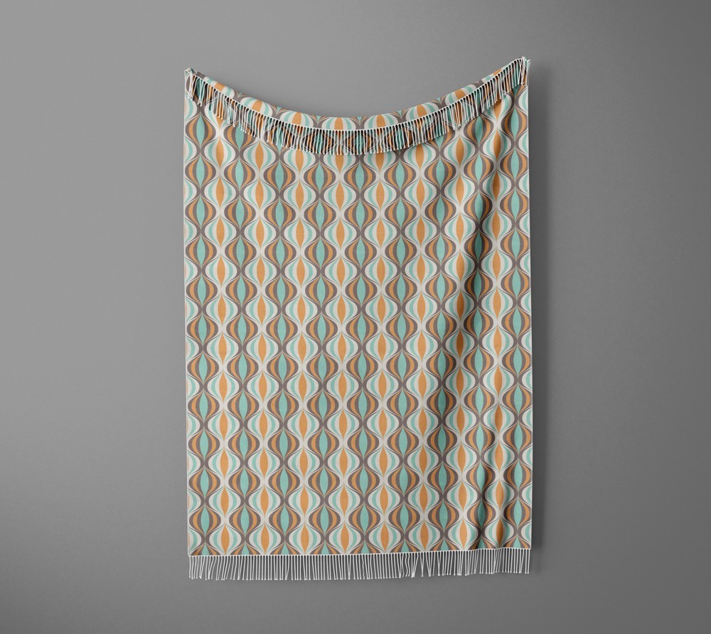 شال مبل ریش دار sofa shawl 117