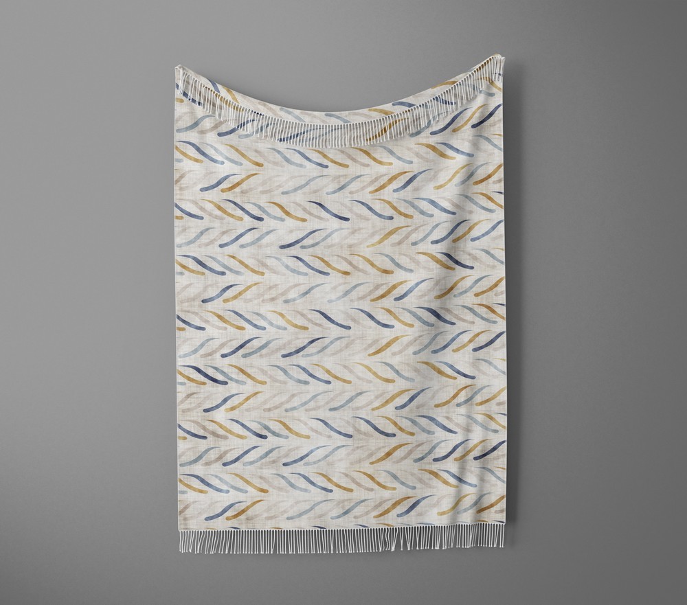 شال مبل ریش دار sofa shawl 12