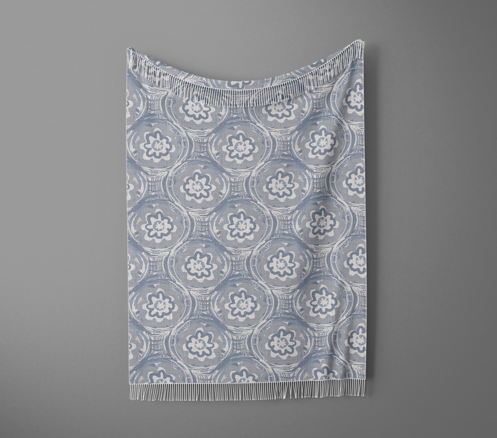 شال مبل ریش دار sofa shawl 125