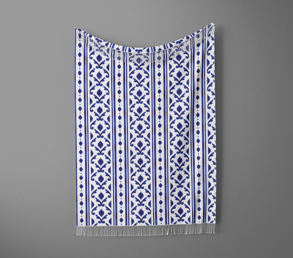 شال مبل ریش دار sofa shawl 137