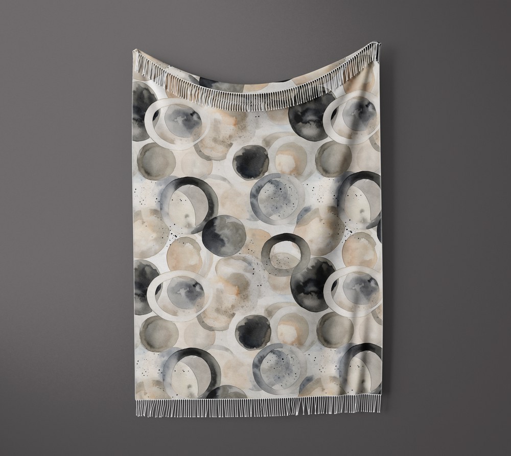 شال مبل ریش دار sofa shawl 163