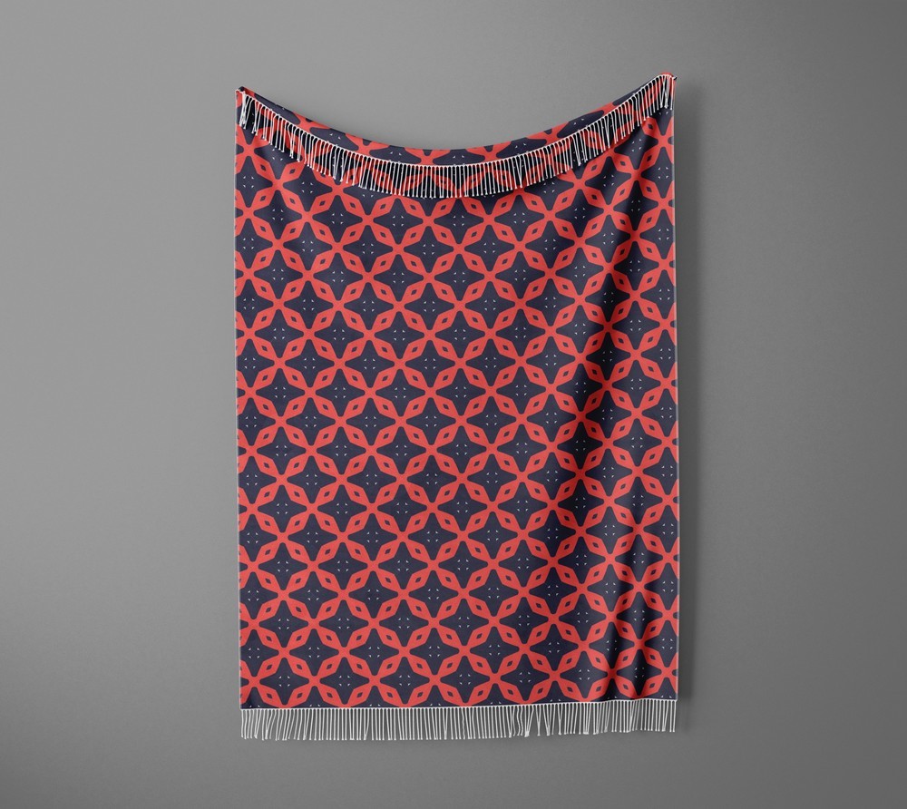 شال مبل ریش دار sofa shawl 229