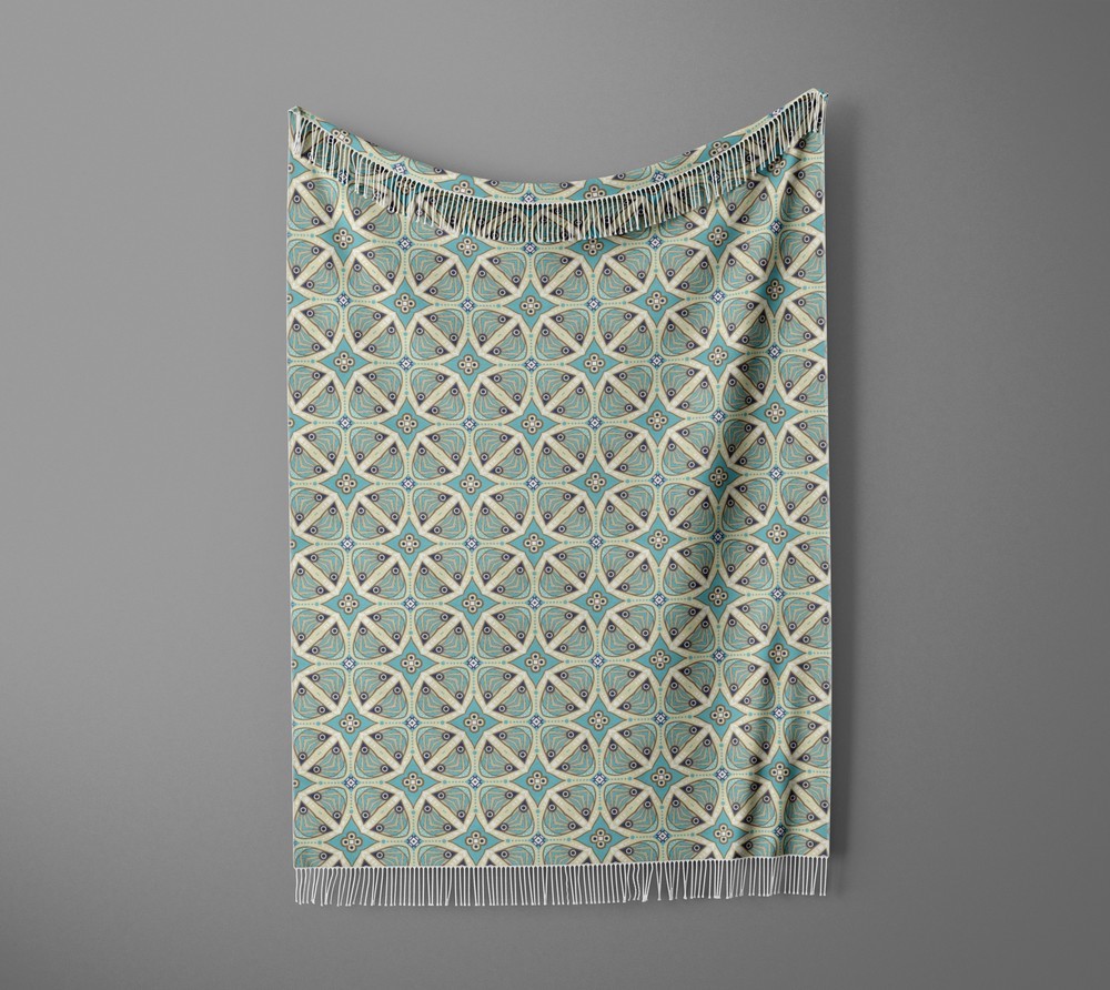 شال مبل ریش دار sofa shawl 251