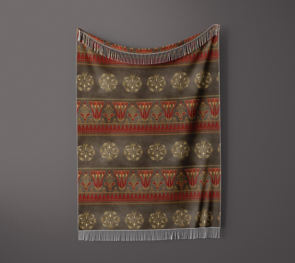 شال مبل ریش دار sofa shawl 335