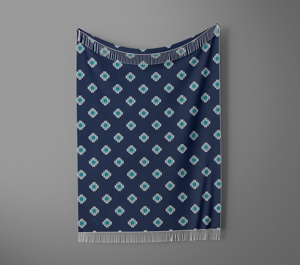 شال مبل ریش دار sofa shawl 370