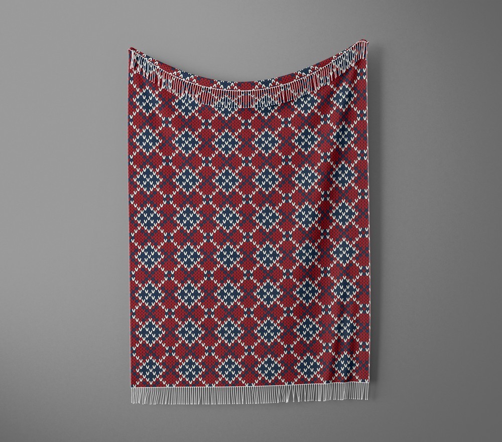 شال مبل ریش دار sofa shawl 375