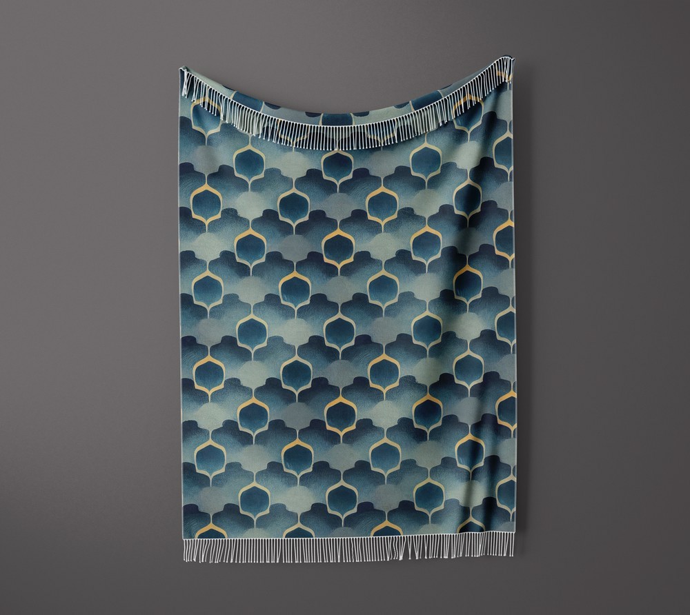 شال مبل ریش دار sofa shawl 63