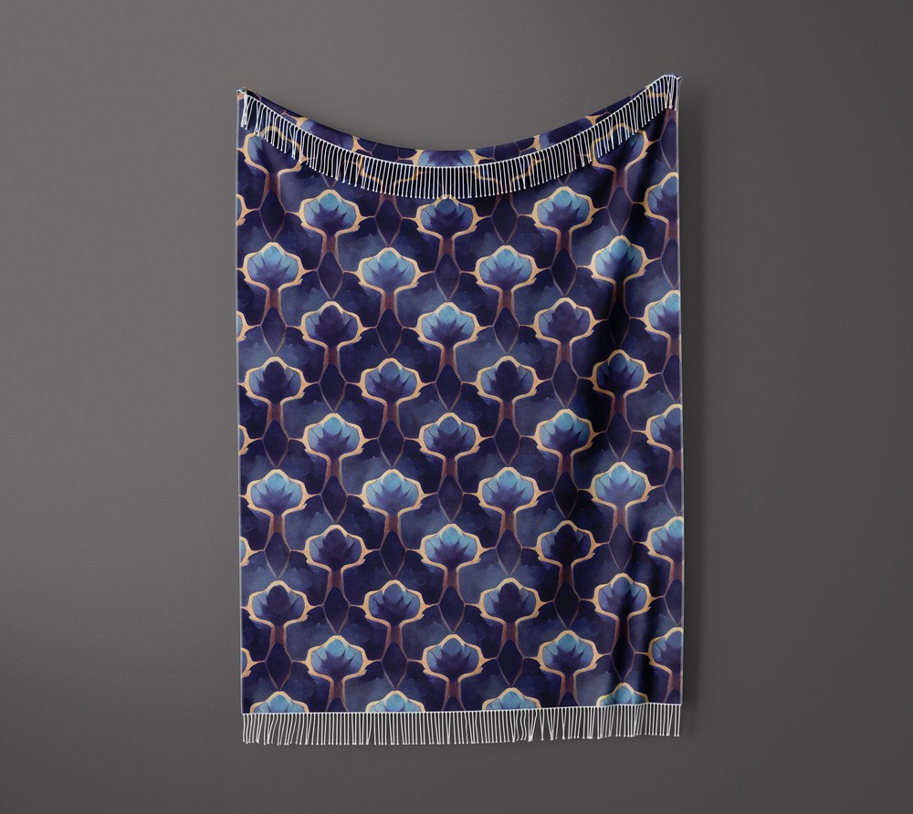 شال مبل ریش دار sofa shawl 64