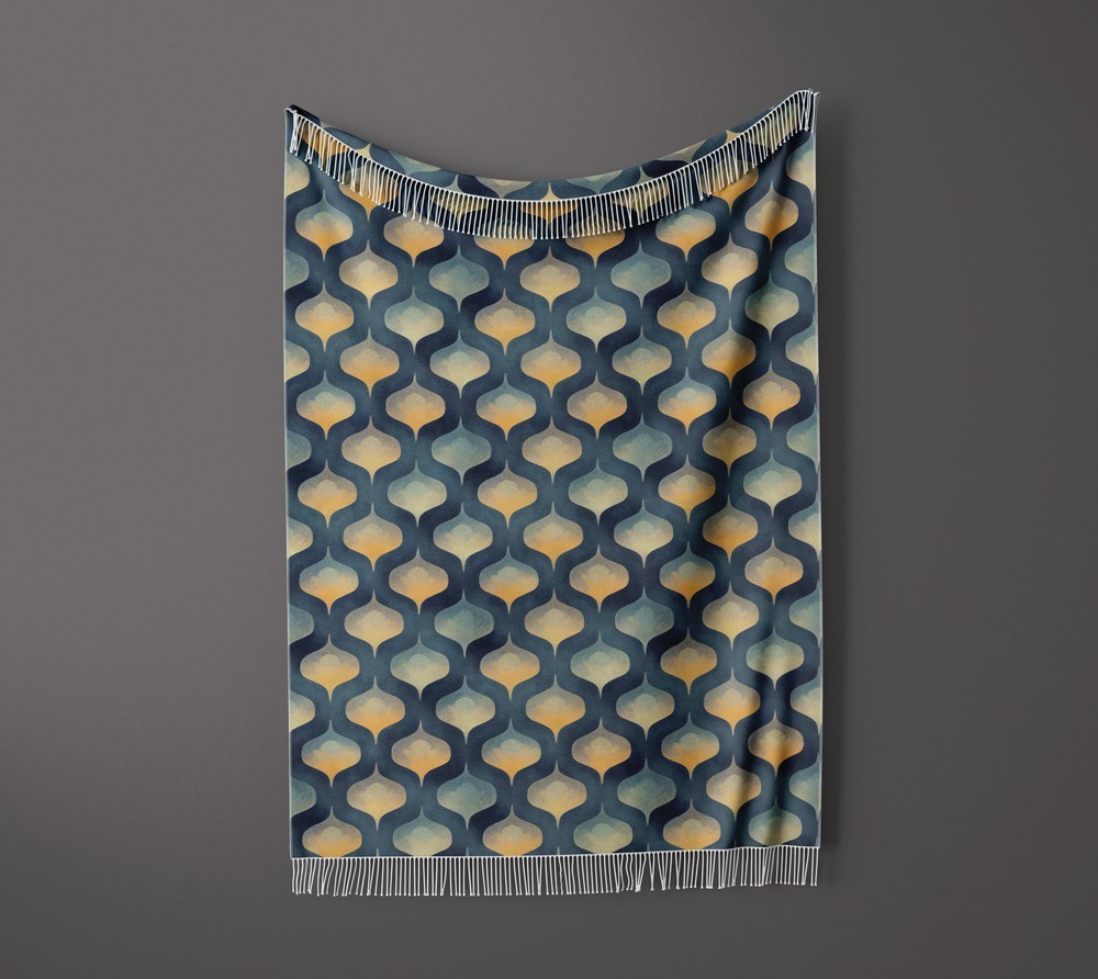 شال مبل ریش دار sofa shawl 65