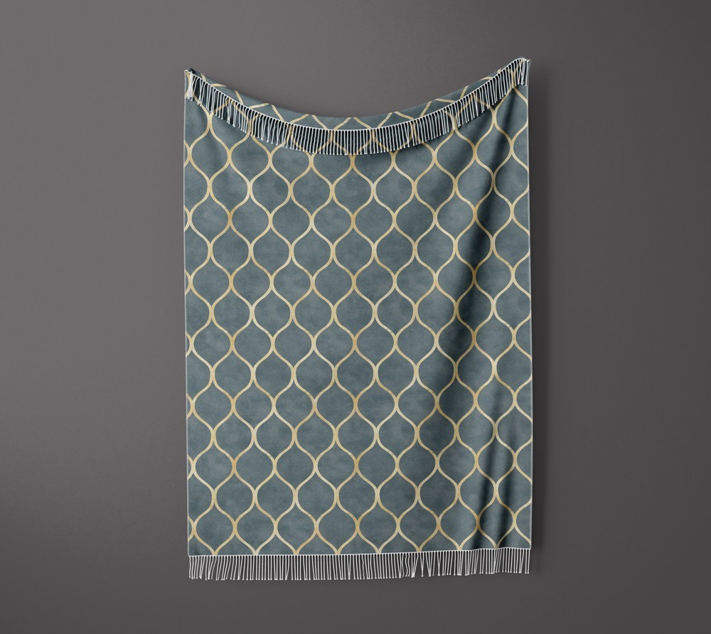 شال مبل ریش دار sofa shawl 76
