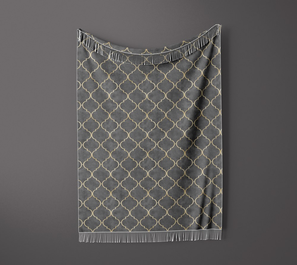 شال مبل ریش دار sofa shawl 80