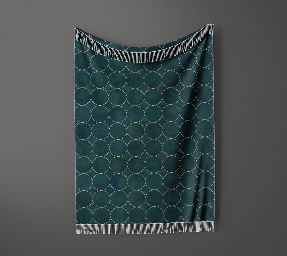 شال مبل ریش دار sofa shawl 87