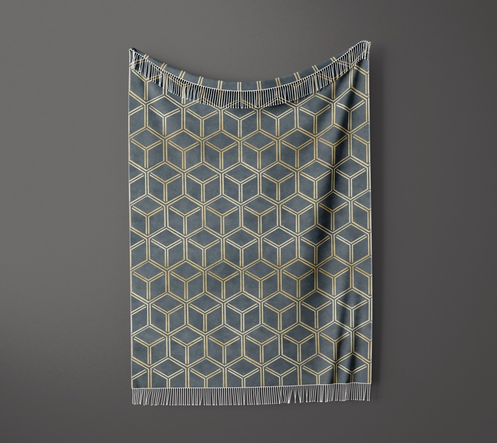 شال مبل ریش دار sofa shawl 91