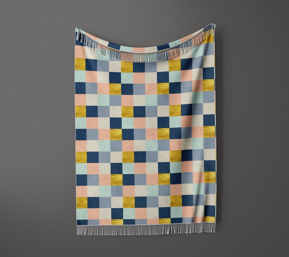 شال مبل ریش دار sofa shawl 95