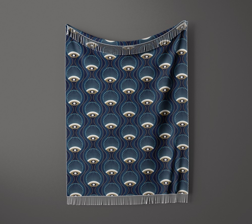 شال مبل ریش دار sofa shawl 96